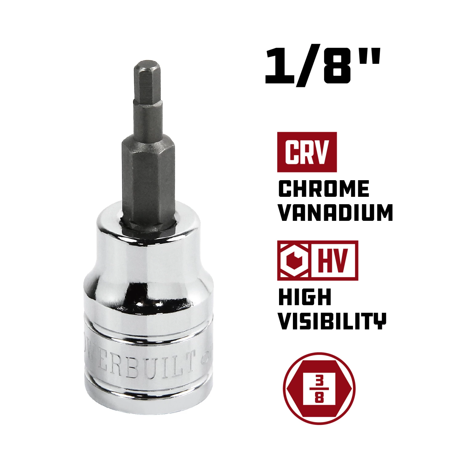Outlet ๐ Powerbuilt 3/8 Inch Drive x 1/8 Inch Hex Bit Socket - 940143 ๐งจ - Image 2