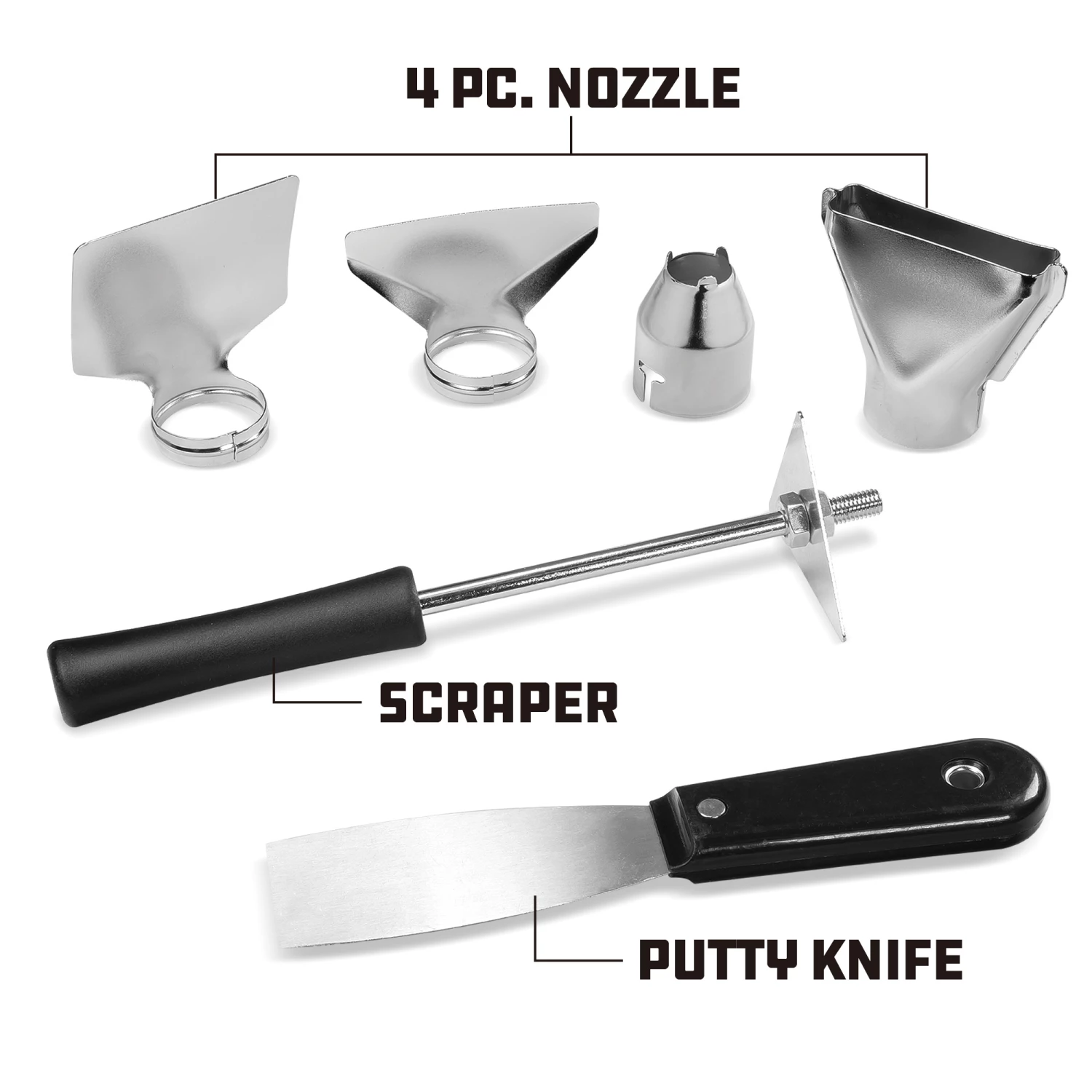 Best Pirce 👍 Powerbuilt 1500W Heavy Duty Heat Gun Kit - 240068 ✨ - Image 3