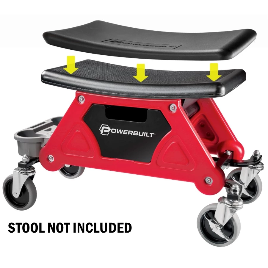 Flash Sale ⌛ Powerbuilt Replacement Seat Pad for Heavy Duty Rolling Mechanics Seat - 240036 - 240179 🔥 - Image 2