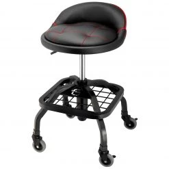 Best deal ✨ Powerbuilt 330-LBS Padded Rolling Shop Seat with Lumbar Support - 240338 🧨