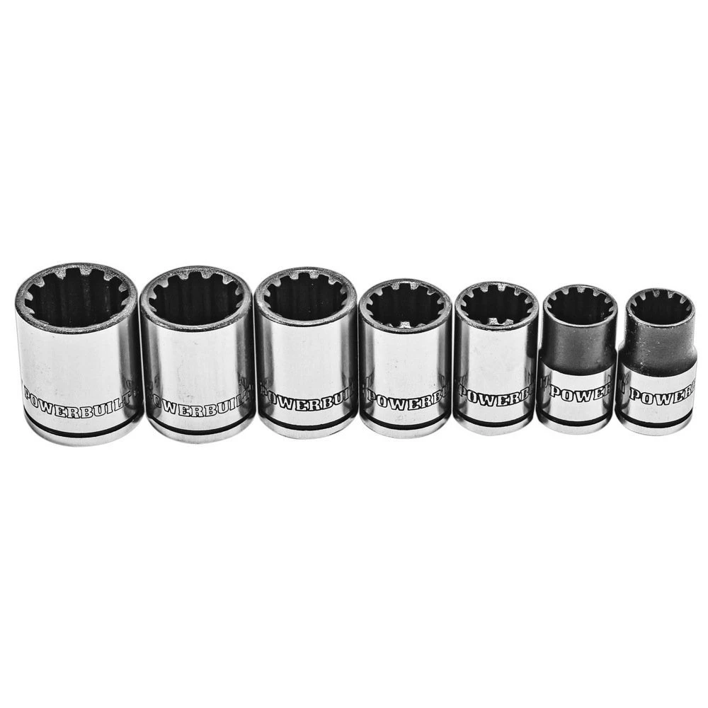Best Pirce 😀 Powerbuilt 7 Piece 3/8 Inch Drive Universal Socket Set with Tray - 642054 😉