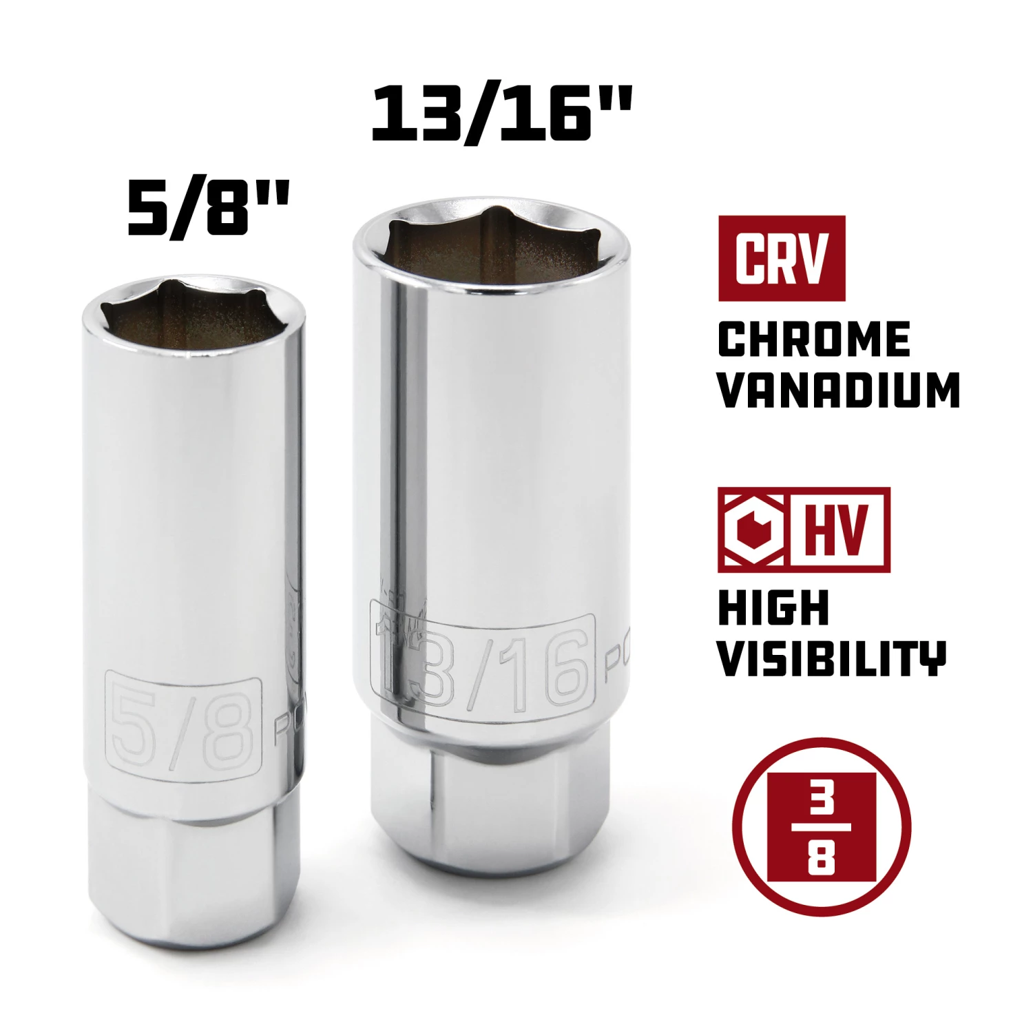 Brand new 😍 Powerbuilt 4 Pc. 3/8 in. Drive Ratchet and Spark Plug Socket Set - 640057 🌟 - Image 3