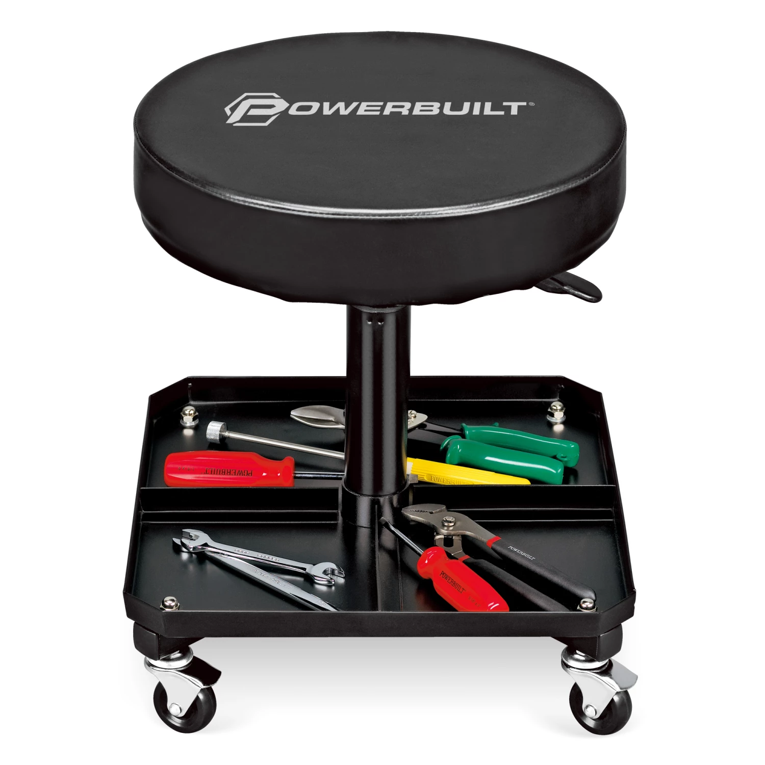 Discount ❤️ Powerbuilt Rolling Brake Stool - 640834 🌟