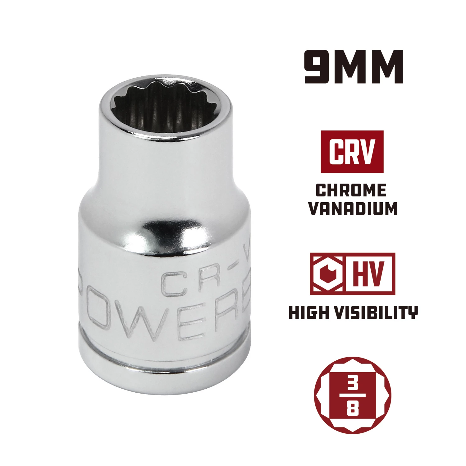 Wholesale ๐ Powerbuilt 3/8 Inch Drive x 9 MM 12 Point Socket - 641014 ๐ฅ - Image 5
