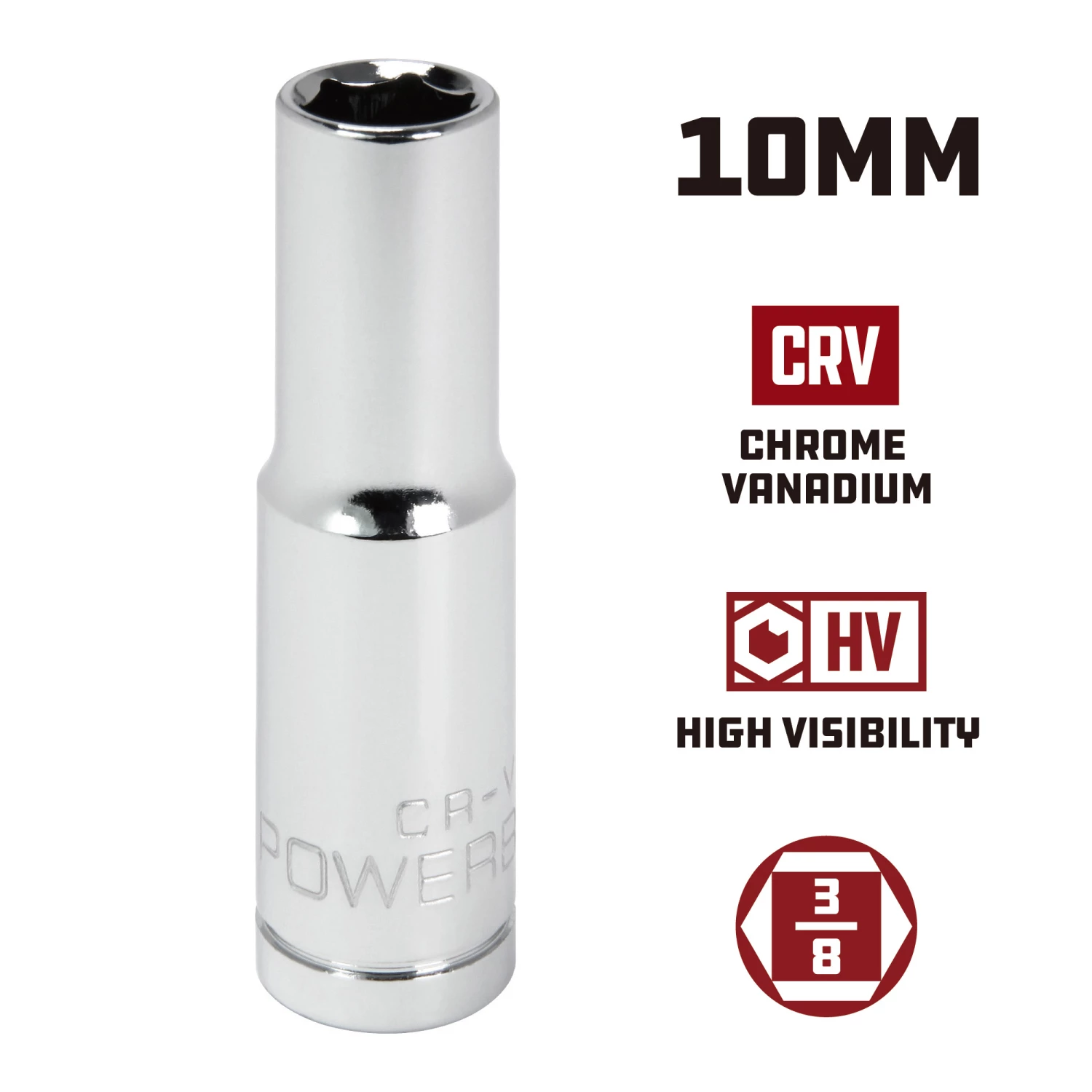 Budget ❤️ Powerbuilt 3/8 Inch Drive x 10 MM 6 Point Deep Socket - 641210 ✨ - Image 5