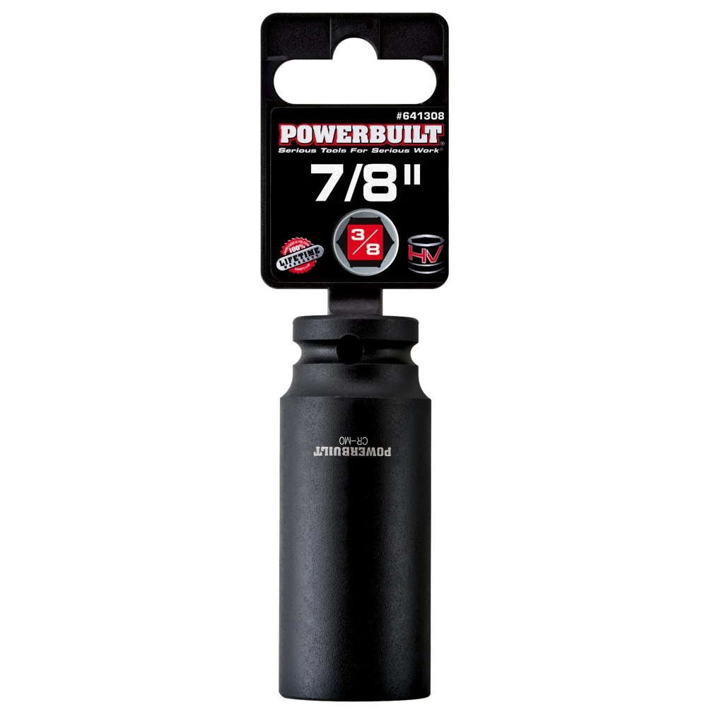 Deals ⌛ Powerbuilt 3/8" Dr. 7/8" Deep Impact Socket - 641308 🎉