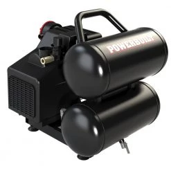 New ⌛ Powerbuilt 5 Gallon Twin Tank 2HP Motor 125 MAX PSI ACC Air Compressor - 641594 ✨