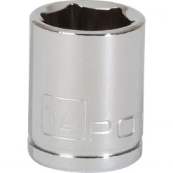 Outlet 🔥 Powerbuilt 1/4 Inch Drive x 14 MM 6 Point Shallow Socket - 641896 🌟