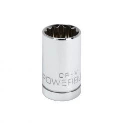 Budget 👍 Powerbuilt 1/2 Inch Drive x 16 MM 12 Point Shallow Socket - 642014 ⌛