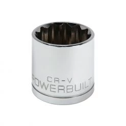 New 🌟 Powerbuilt 1/2 Inch Drive x 32 MM 12 Point Shallow Socket - 642025 🛒