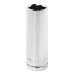 Hot Sale ❤️ Powerbuilt 1/2 Inch Drive x 18 MM 6 Point Deep Socket - 642212 🎁