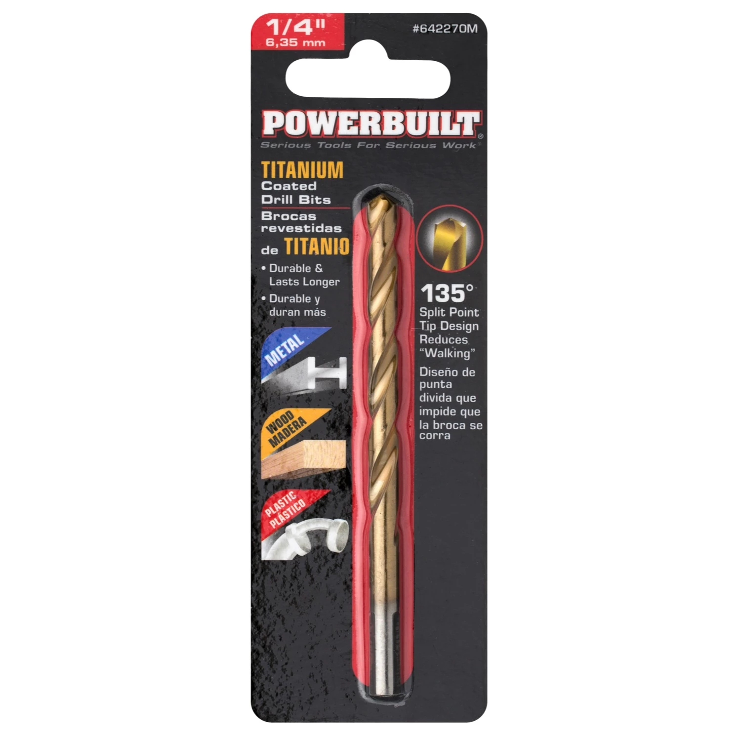 Cheapest 🔔 Powerbuilt 1/4" Titanium Drill Bit - 642270M ⭐ - Image 3