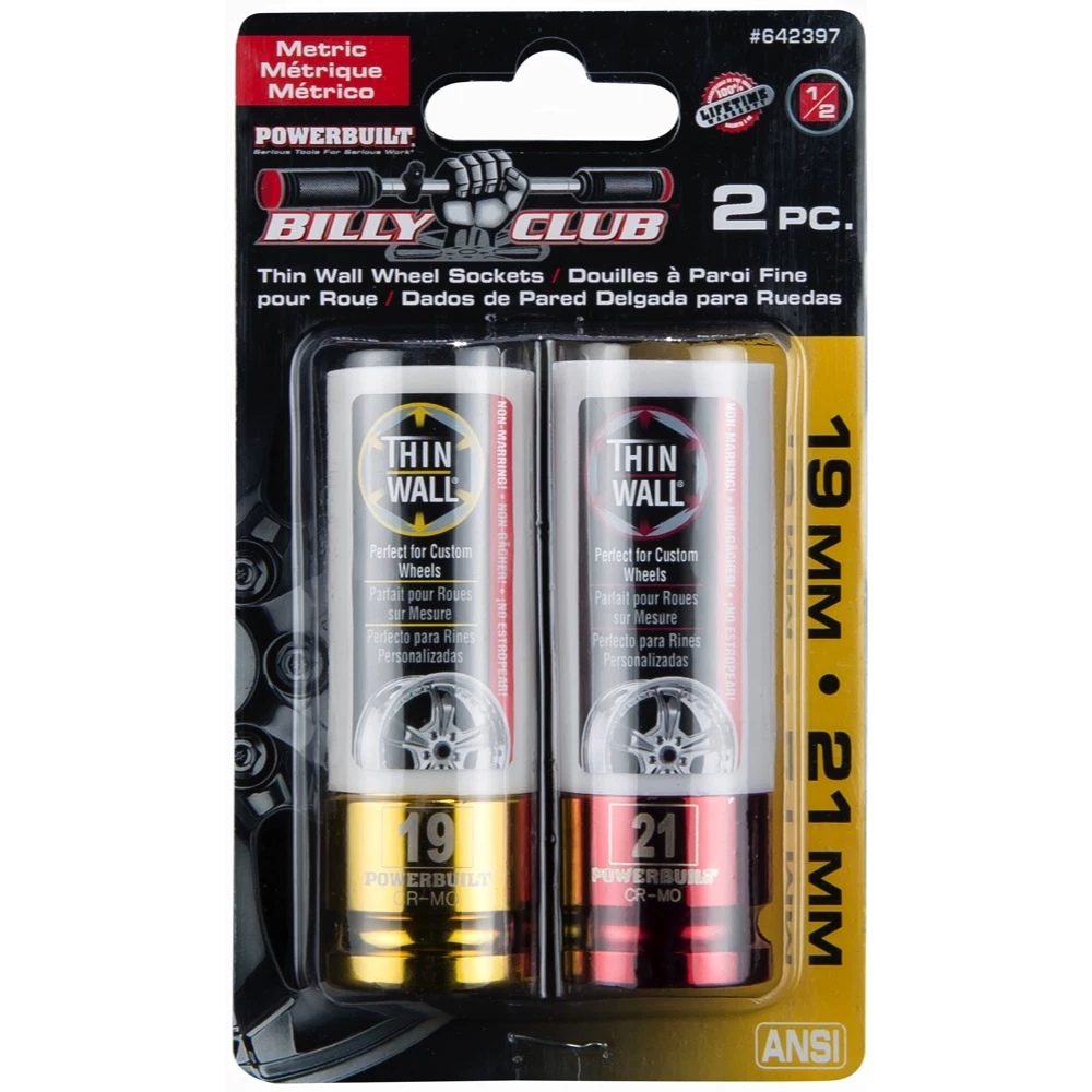 Brand new 😉 Powerbuilt 2 Piece Metric 19mm and 21mm Wheel Lug Nut Socket Set - 642397 🥰 - Image 2