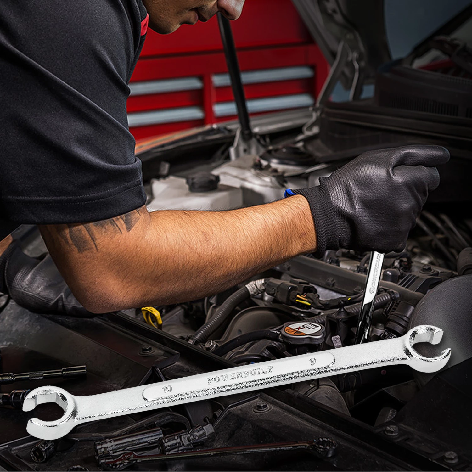 Best deal 🎉 Powerbuilt 9 x 10 MM Metric Flare Nut 🔧 Wrench - 644036 ✔️ - Image 3