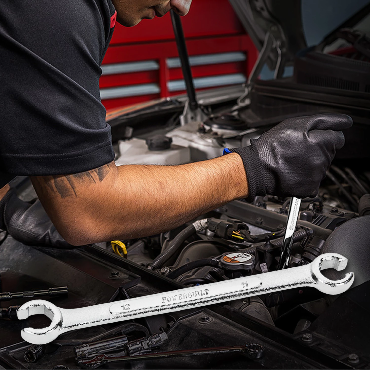 Coupon 😍 Powerbuilt 11 x 12 MM Metric Flare Nut 🔧 Wrench - 644037 👏 - Image 3