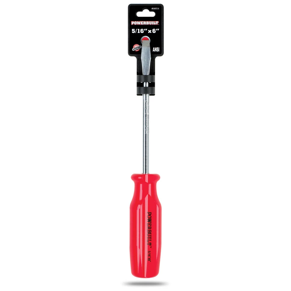 Budget 😉 Powerbuilt 5/16" X 6" SLOTTED SCREWDRIVER - 646014 ❤️ - Image 2