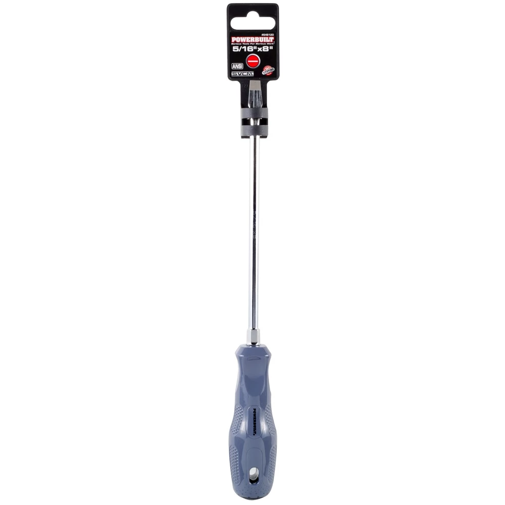 Best deal โค๏ธ Powerbuilt 5/16 x 8 Inch Slotted Screwdriver with Acetate Handle - 646120 ๐งจ - Image 2