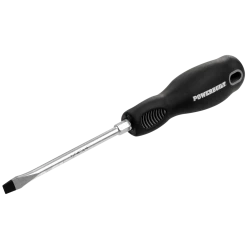 Coupon 🎉 Powerbuilt 1/4 x 4 Inch Slotted Screwdriver with Double Injection Handle - 646134 😍