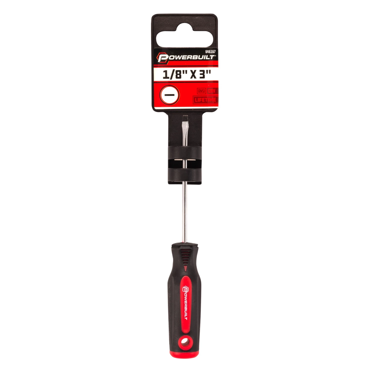 Best Sale โ๏ธ Powerbuilt 1/8 Inch Slotted Screwdriver with Double Injection Handle - 646167 ๐ - Image 2