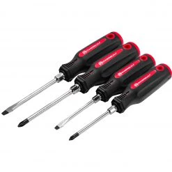 Hot Sale 👍 Powerbuilt 4 Piece Screwdriver Set with Double Injection Handles - 646182 ⭐