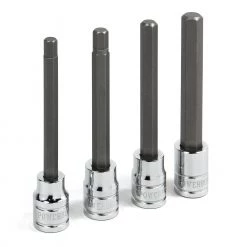 Flash Sale 🧨 Powerbuilt 4 Pc. 3/8-Inch Drive Metric Long Reach Hex Bit Socket Set - 647060 😉