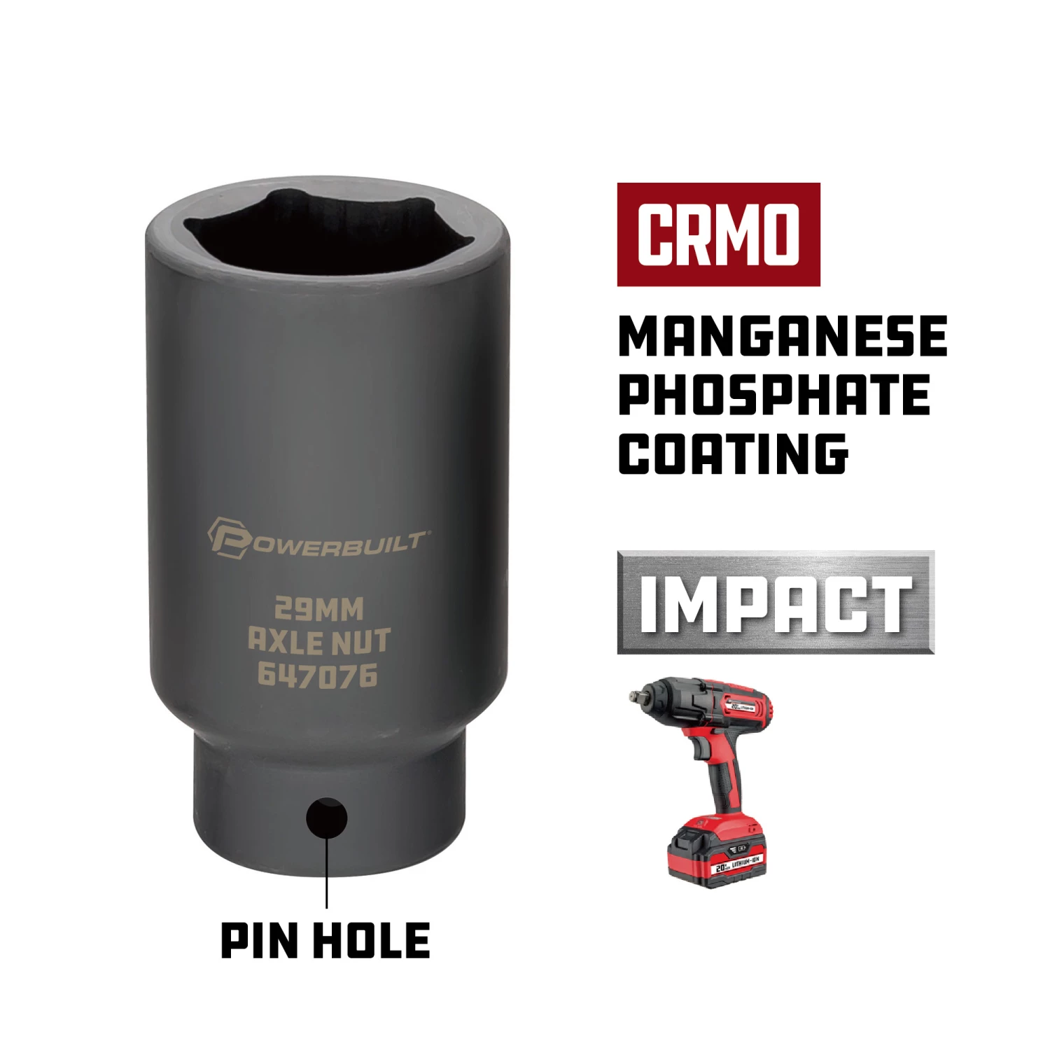 Best deal 😍 Powerbuilt 1/2-Inch Drive 29mm Axle Nut Socket - 647076 😀 - Image 4