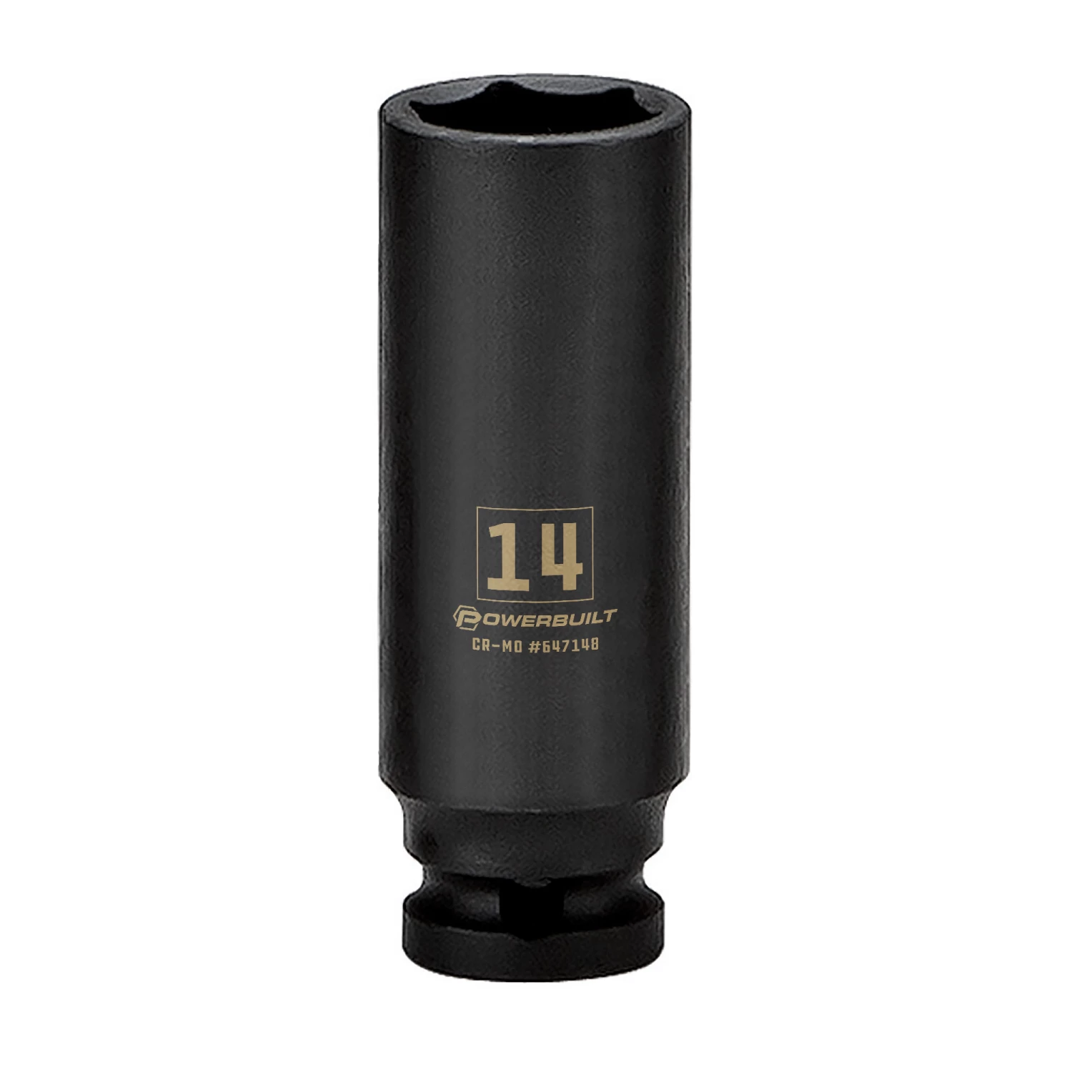 Best Pirce 😀 Powerbuilt 3/8 in. Drive x 14 mm 6 Point Deep Well Impact Socket - 647148 💯