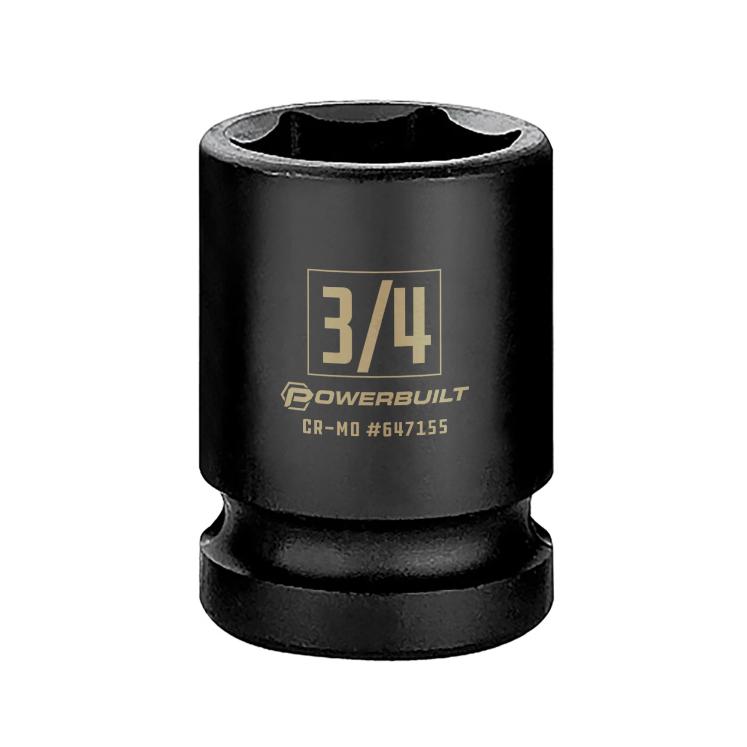Wholesale ✔️ Powerbuilt 1/2 Inch Drive x 3/4 Inch 6 Point Impact Socket - 647155 💯