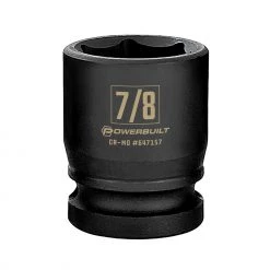 Hot Sale 👏 Powerbuilt 1/2 Inch Drive x 7/8 Inch 6 Point Impact Socket - 647157 🤩