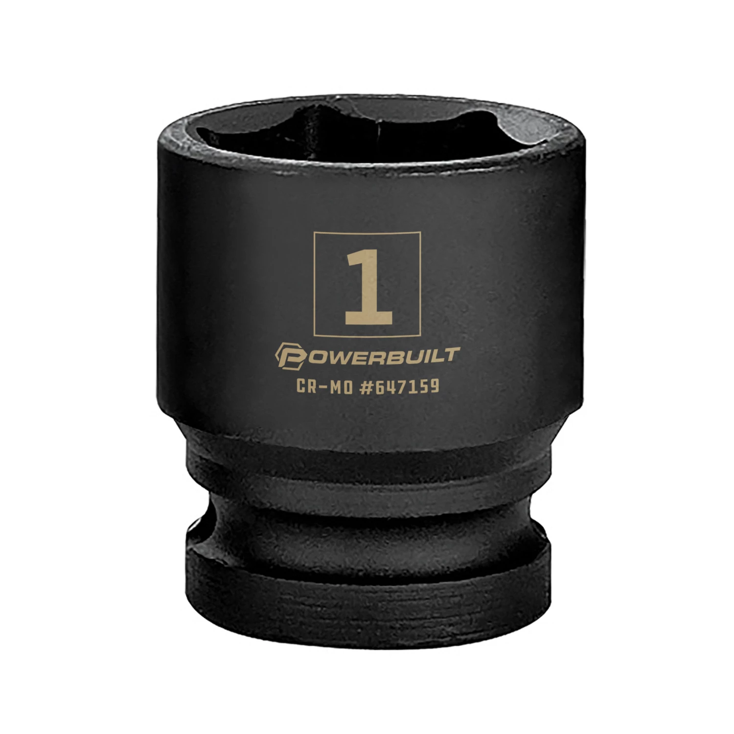 Outlet โญ Powerbuilt 1/2 Inch Drive x 1 Inch 6 Point Impact Socket - 647159 ๐