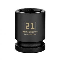 Wholesale ⌛ Powerbuilt 1/2 Inch Drive x 21 MM 6 Point Impact Socket - 647167 ⌛