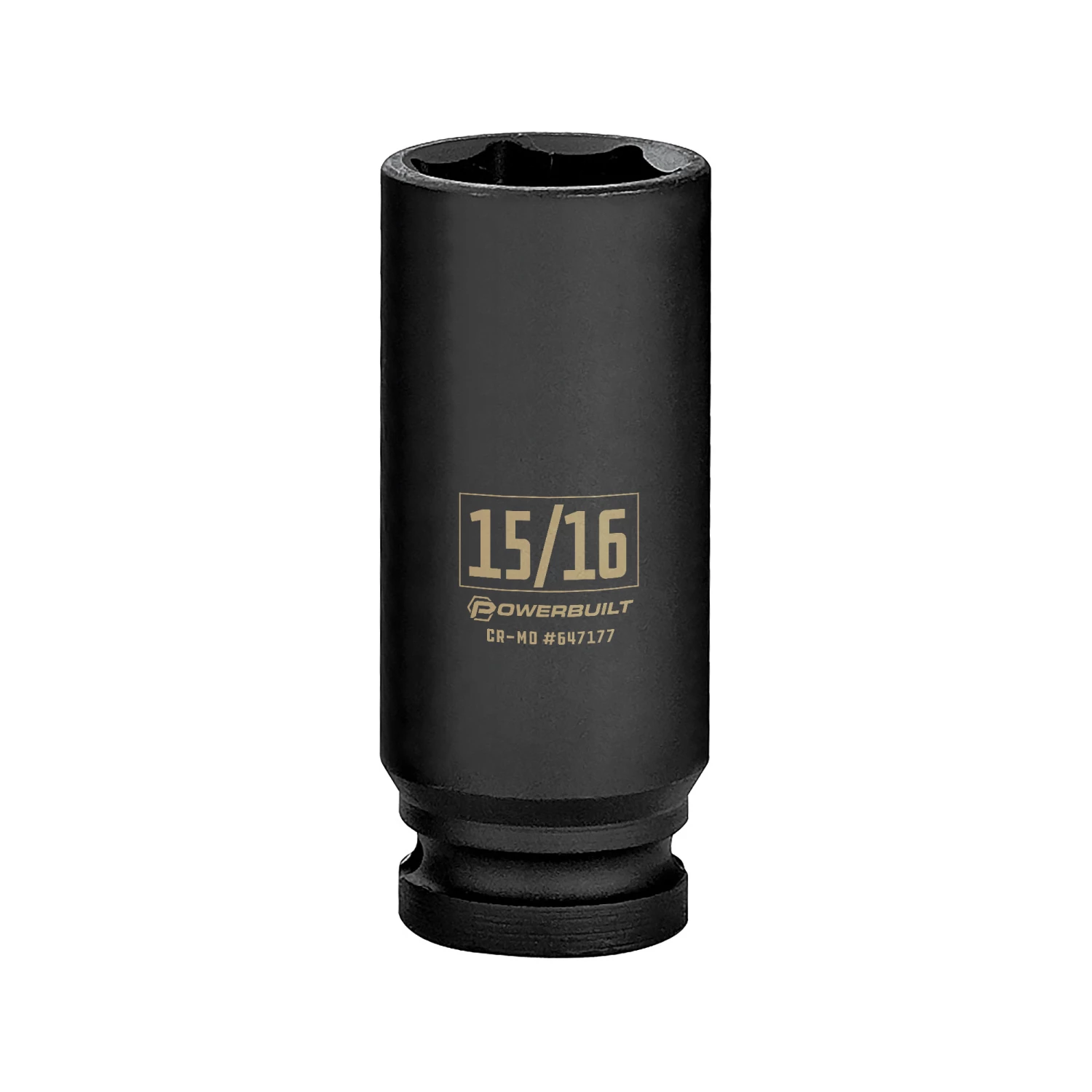 Budget 😉 Powerbuilt 1/2 Inch Drive x 15/16 Inch 6 Point Deep Impact Socket - 647177 🔥