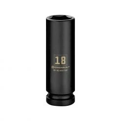 Hot Sale 👏 Powerbuilt 1/2 Inch Drive x 18 MM 6 Point Deep Impact Socket - 647187 👍