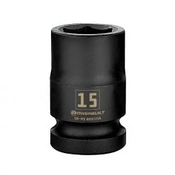 New 🤩 Powerbuilt 3/8 in. Drive x 15 mm 6 Point Impact Socket - 647254 😀