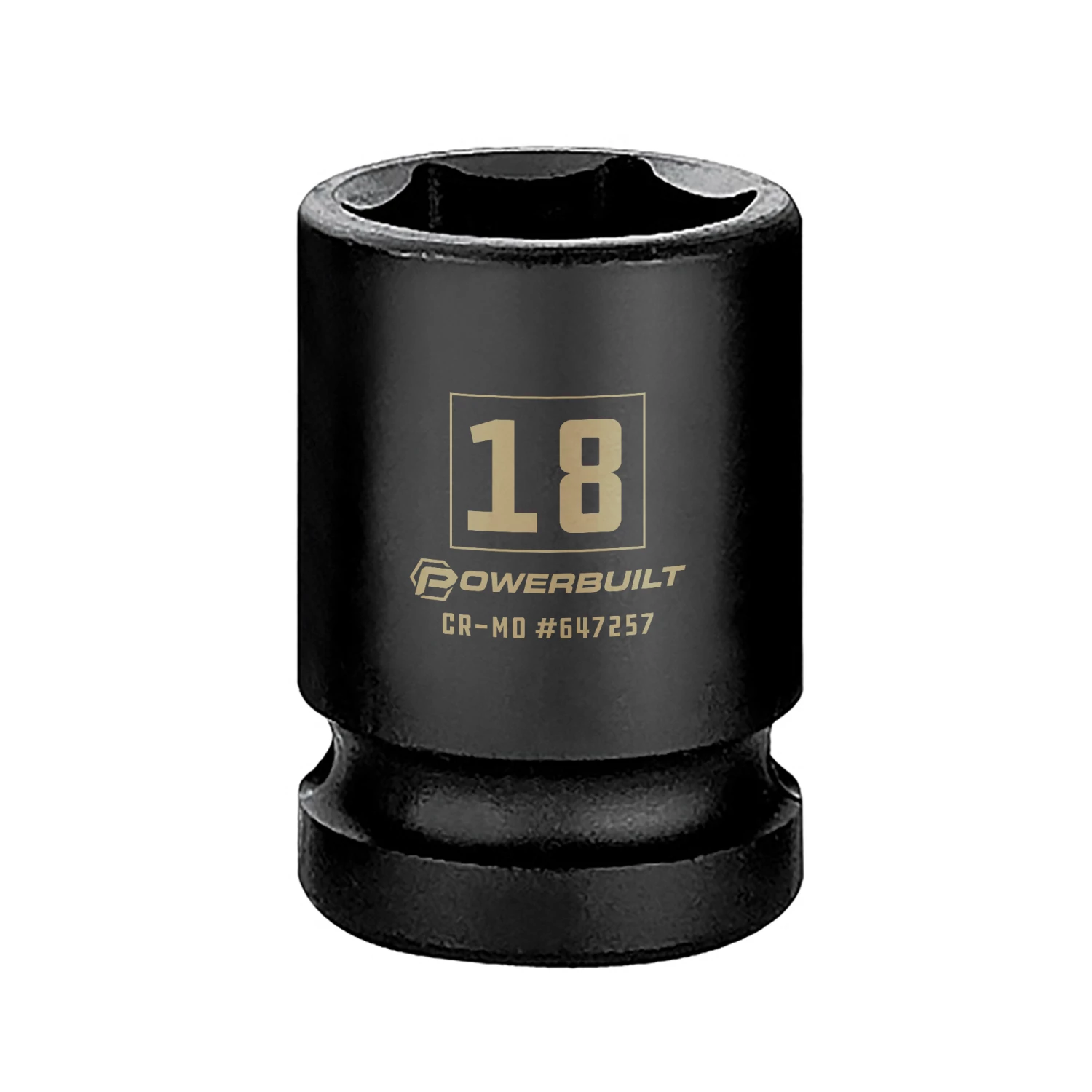 Promo ⌛ Powerbuilt 3/8 in. Drive x 18 mm 6 Point Impact Socket - 647257 🔔