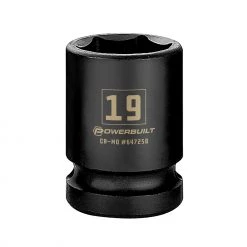 Cheapest 🔔 Powerbuilt 3/8 in. Drive x 19 mm 6 Point Impact Socket - 647258 🎁