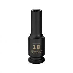 Promo 🎁 Powerbuilt 1/2 Inch Drive x 10 MM 6 Point Deep Impact Socket - 647288 👏