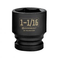 Cheapest ✨ Powerbuilt 1/2 Inch Drive x 1-1/16 Inch 6 Point Impact Socket - 647294 🌟