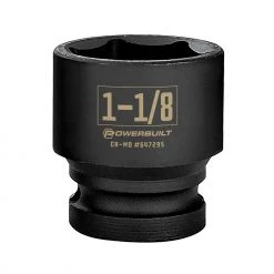 Cheap 👏 Powerbuilt 1/2 Inch Drive x 1-1/8 Inch 6 Point Impact Socket - 647295 🤩