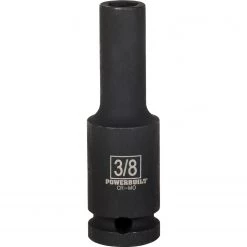 Discount ✔️ Powerbuilt 1/2 Inch Drive x 3/8 Inch 6 Point Deep Impact Socket - 647385 😀