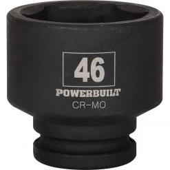 Outlet 😀 Powerbuilt 3/4-Inch Drive 6 Point Metric Impact Socket 46mm, Chrome Moly Steel 😉
