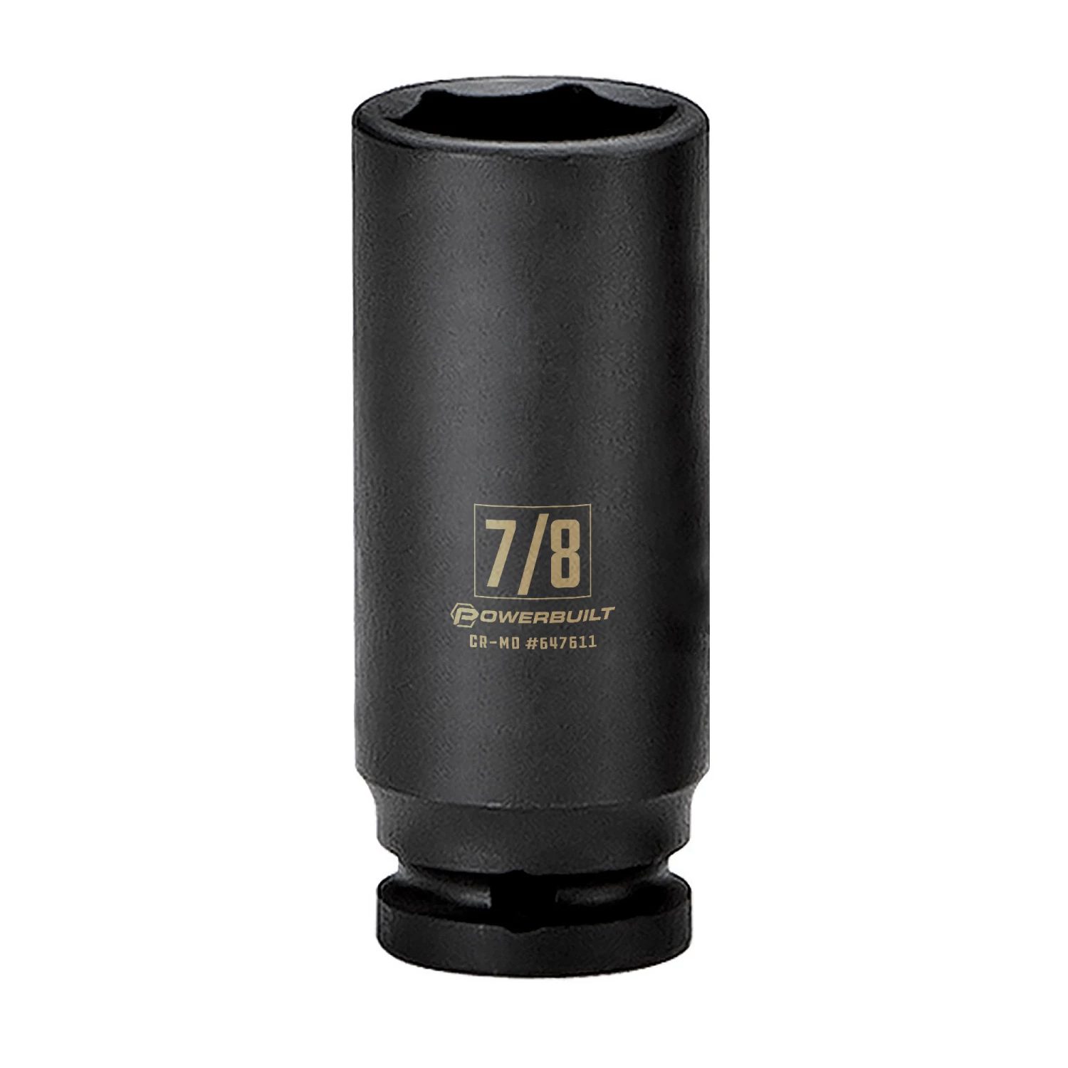 Hot Sale โญ Powerbuilt 3/8 in. Drive x 7/8 in. 6 Point Deep Well Impact Socket - 647611 ๐