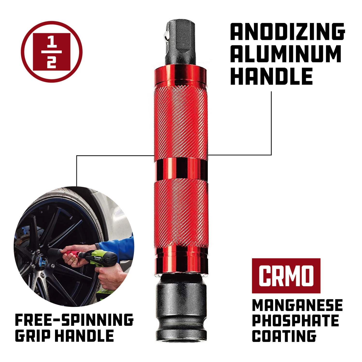 Brand new 👏 Powerbuilt 1/2 in. Drive 6 in Long Spinning Impact Extension - 647640 😍 - Image 2