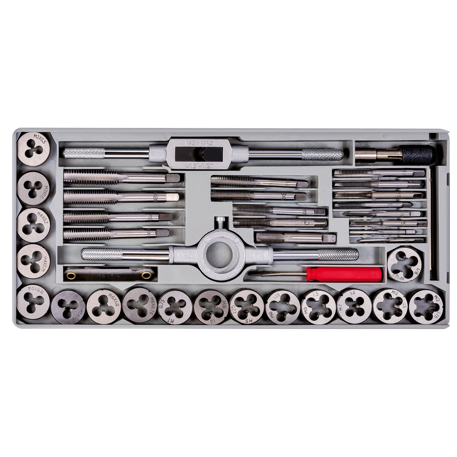 Best deal ๐ฏ Powerbuilt 40 Pc. Metric Tap & Die Set W/Injection Case - 647772 ๐งจ - Image 2