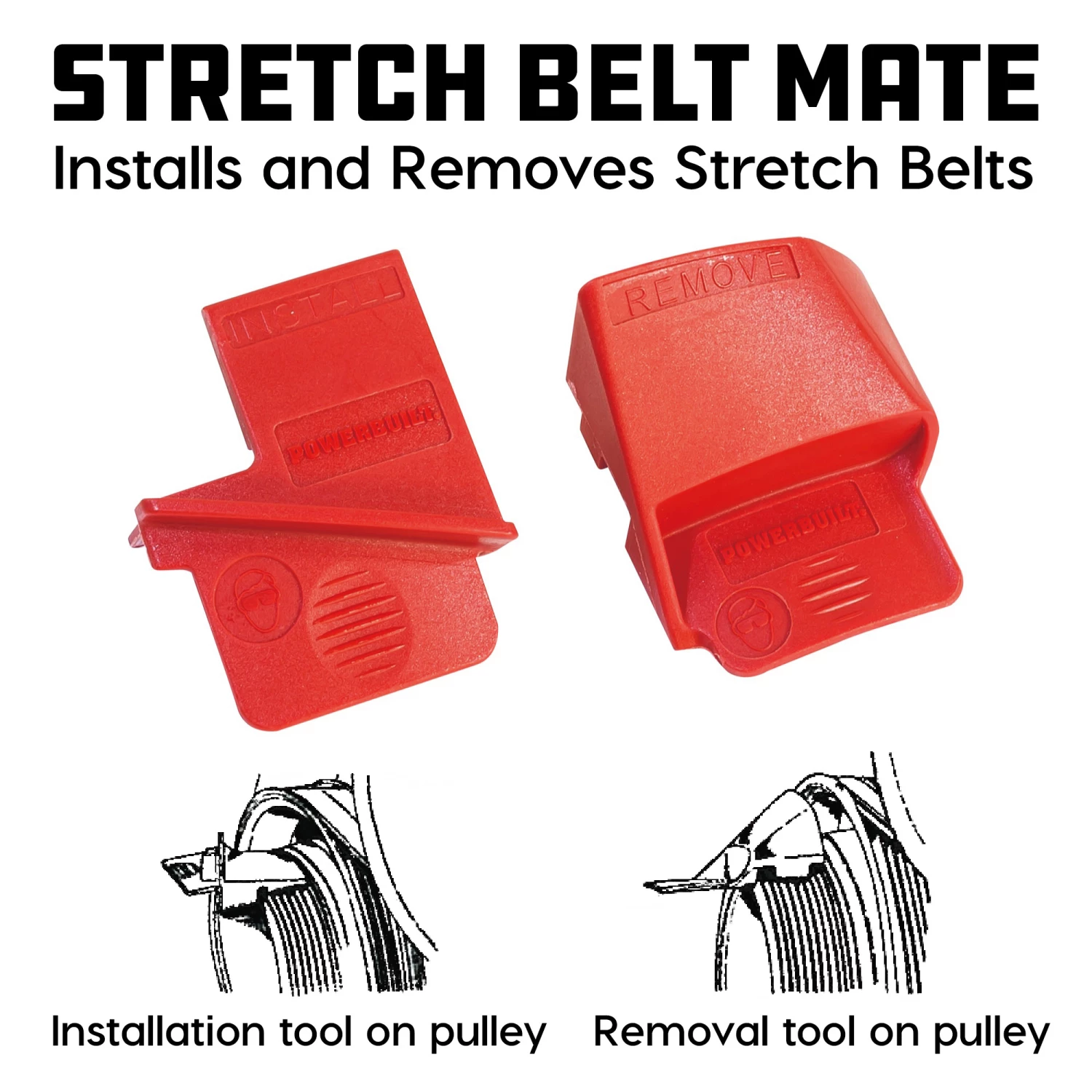Outlet ๐ Powerbuilt 2 Piece Stretch Belt Installation / Removal Tool Set - 647886 ๐ฅ - Image 2