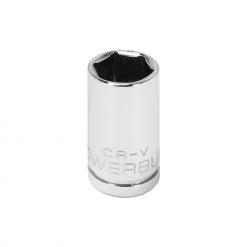 Best Pirce ⭐ Powerbuilt 1/4 Inch Drive x 10 MM 6 Point Shallow Socket - 648287 🤩
