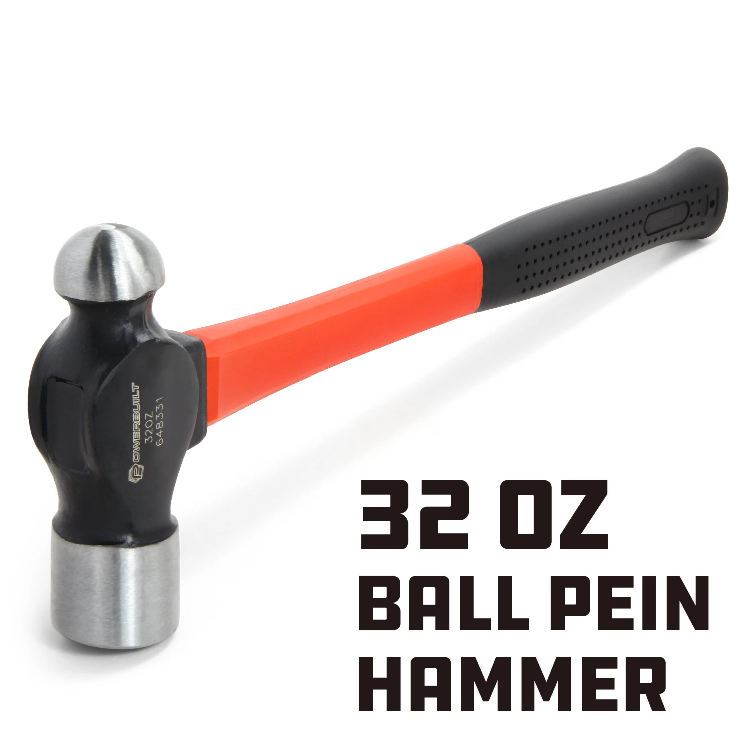 New ❤️ Powerbuilt 32 oz. Ball Pein 🔨 Hammer With Fiberglass Handle - 648331 💯 - Image 2