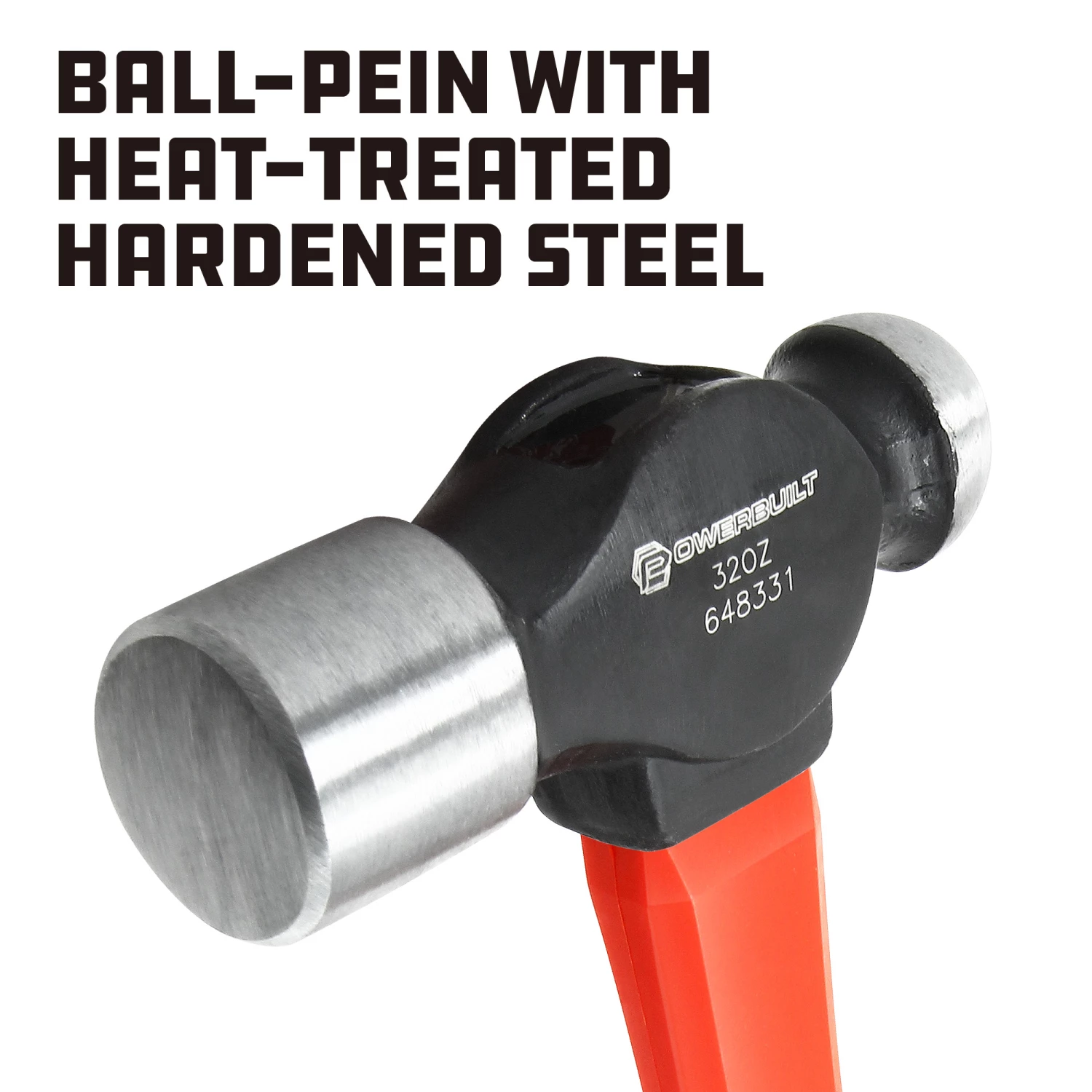 New ❤️ Powerbuilt 32 oz. Ball Pein 🔨 Hammer With Fiberglass Handle - 648331 💯 - Image 4