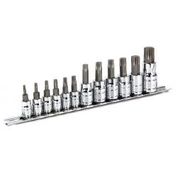 Buy 👏 Powerbuilt 12 Pc. Torx Bit Socket Set, Star Bit, 1/4"&3/8"&1/2" Drive - 648415 ❤️
