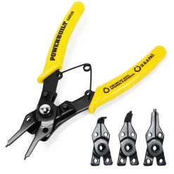 Discount ✨ Powerbuilt Snap Ring Pliers Set, 4 interchangeable Heads, Straight, 45°, and 90° 🧨